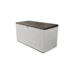 110 Gal Resin Deck Box – Waterproof Lockable Outdoor Bin