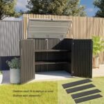 48 Cu Ft Resin Outdoor Shed – Black Weatherproof Tool Storage - Image 7