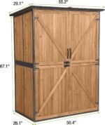 Large Wooden Storage Shed – Metal Frame Lockable Garden Cabin - Image 6