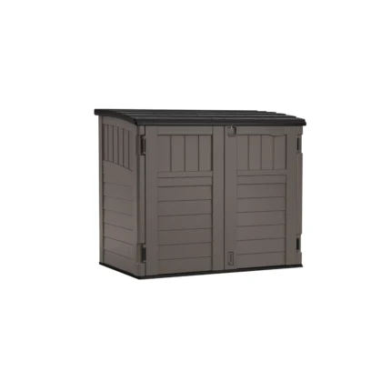 34 Cu Ft Horizontal Resin Shed – Weatherproof Black Storage