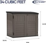 34 Cu Ft Horizontal Resin Shed – Weatherproof Black Storage - Image 5