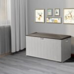 110 Gal Resin Deck Box – Waterproof Lockable Outdoor Bin - Image 5