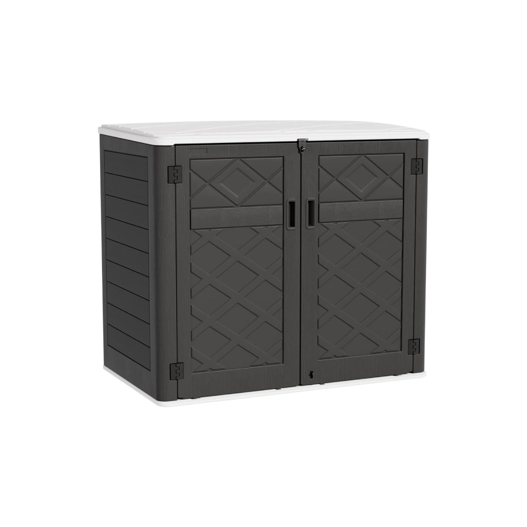 48 Cu Ft Resin Outdoor Shed – Black Weatherproof Tool Storage 48 Cu Ft Resin Outdoor Shed – Black Weatherproof Tool Storage - Image 1