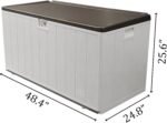 110 Gal Resin Deck Box – Waterproof Lockable Outdoor Bin - Image 3