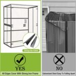 Large Wooden Storage Shed – Metal Frame Lockable Garden Cabin - Image 2