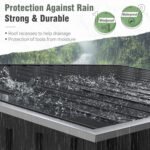 5.8×3.3 FT Metal Outdoor Shed – Hydraulic Lid for Tools & Bins - Image 5