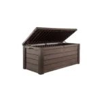 Westwood 150 Gal Deck Box – 2-Seat Resin Bench (Brown)