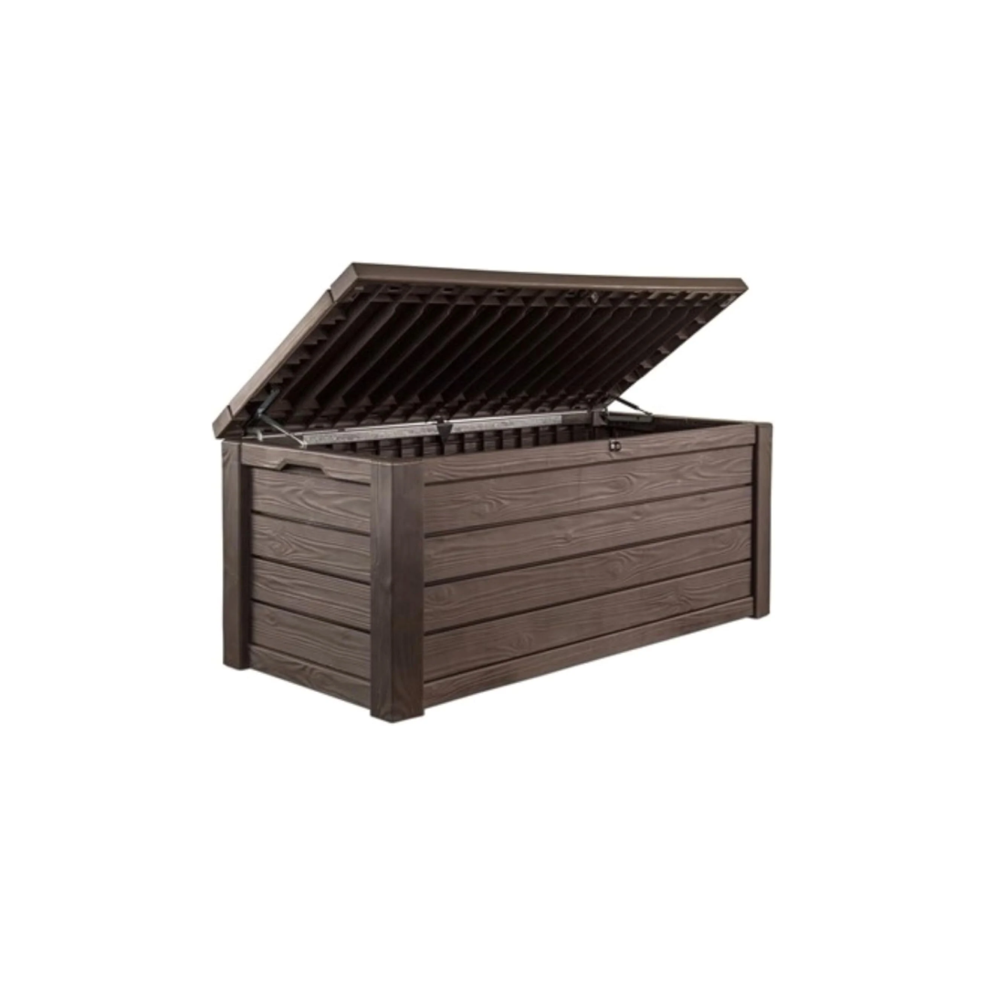 Westwood 150 Gal Deck Box – 2-Seat Resin Bench (Brown) Westwood 150 Gal Deck Box – 2-Seat Resin Bench (Brown)