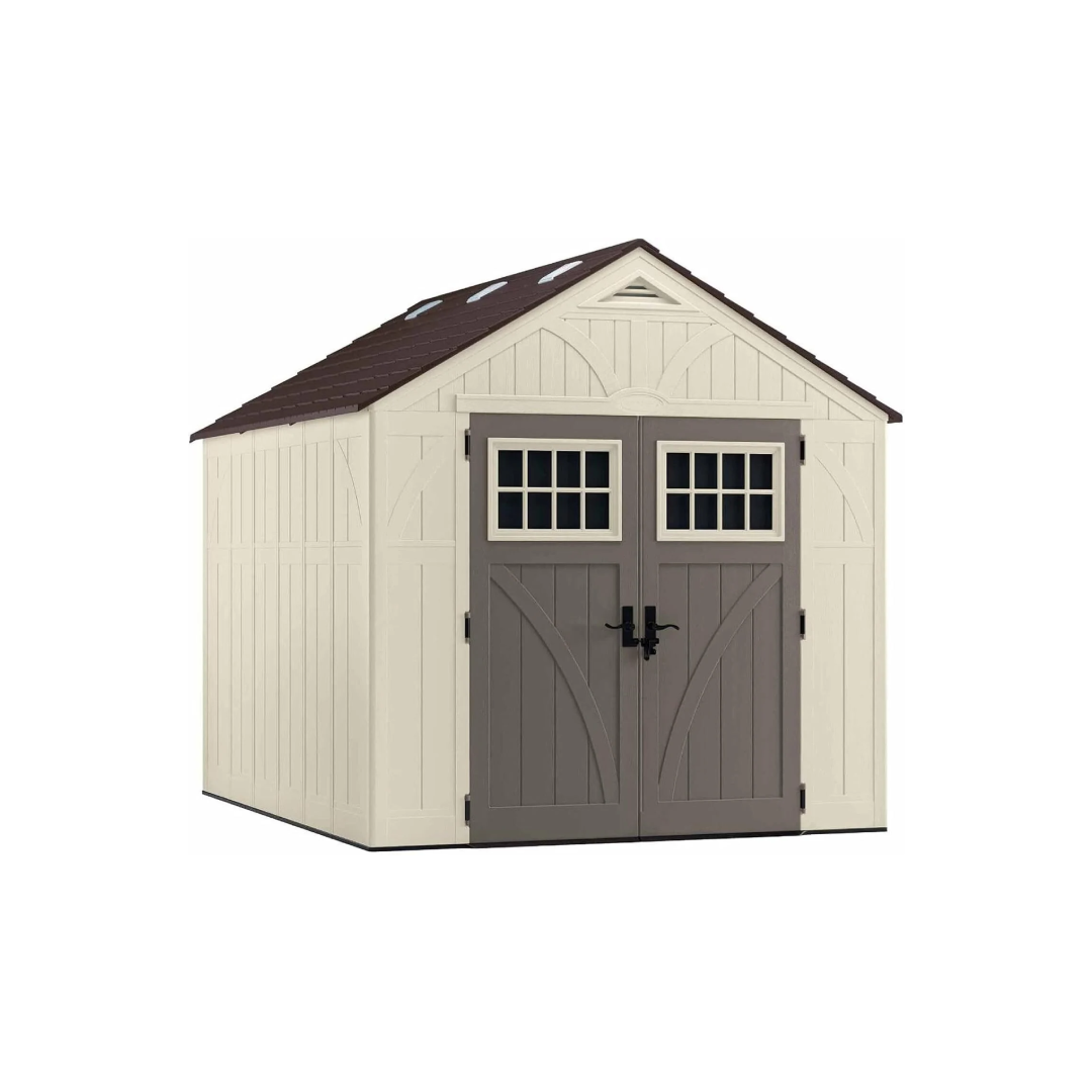 8×10 FT Tremont Resin Shed – Double Doors Vanilla & Slate 8×10 FT Tremont Resin Shed – Double Doors Vanilla & Slate