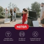 Westwood 150 Gal Deck Box – 2-Seat Resin Bench (Brown) - Image 12