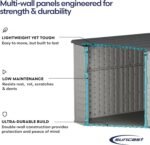 34 Cu Ft Horizontal Resin Shed – Weatherproof Black Storage - Image 6