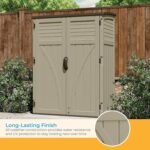 54 Cu Ft Vertical Plastic Shed – Durable Outdoor Storage Unit - Image 5